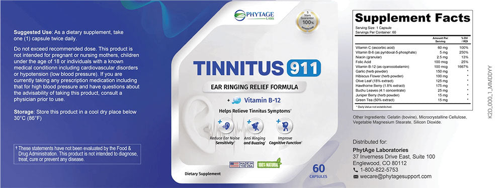 tinnitus 911 bottle